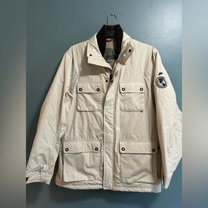 Nike Mens Winter Beige Jacket RN 56323 Control United States Of America Logo SH7